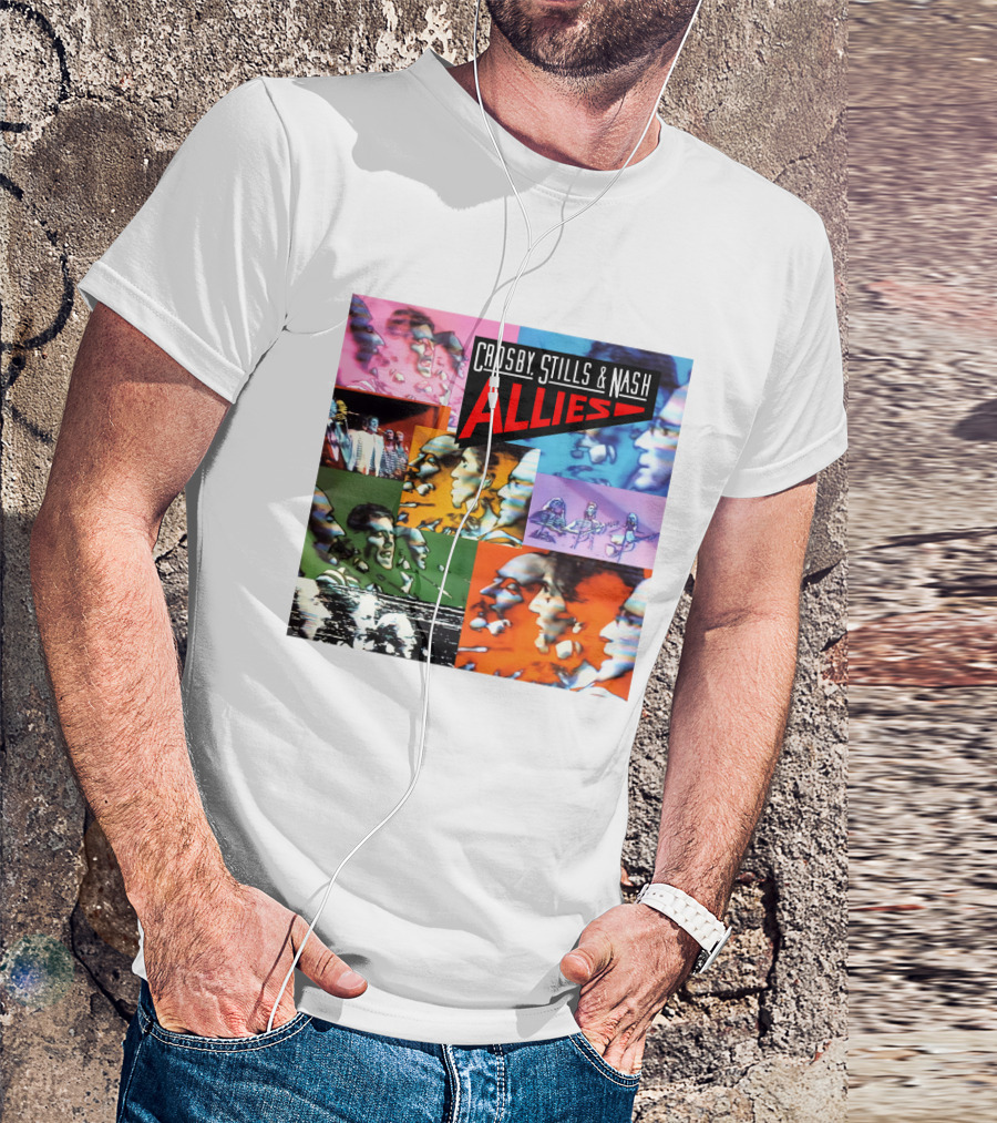 Crosby, Stills And Nash Allies Album Collage T-Shirt