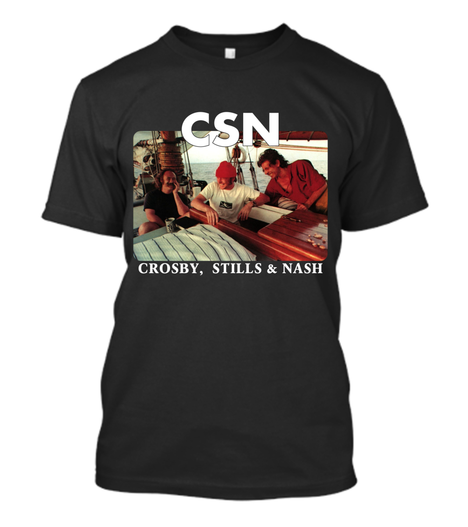 Csn Crosby Stills & Nash Band Sailboat T-Shirt