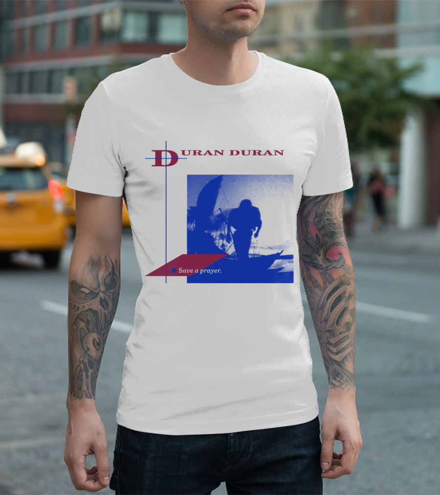 Duran Duran Save A Prayer Blue Abstract T-Shirt