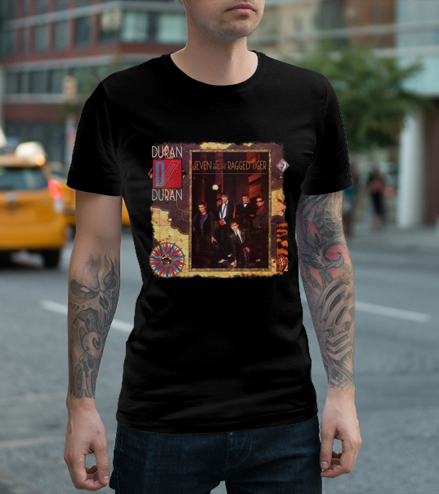 Duran Duran Seven And The Ragged Tiger Vintage Album Cover Art T-Shirt
