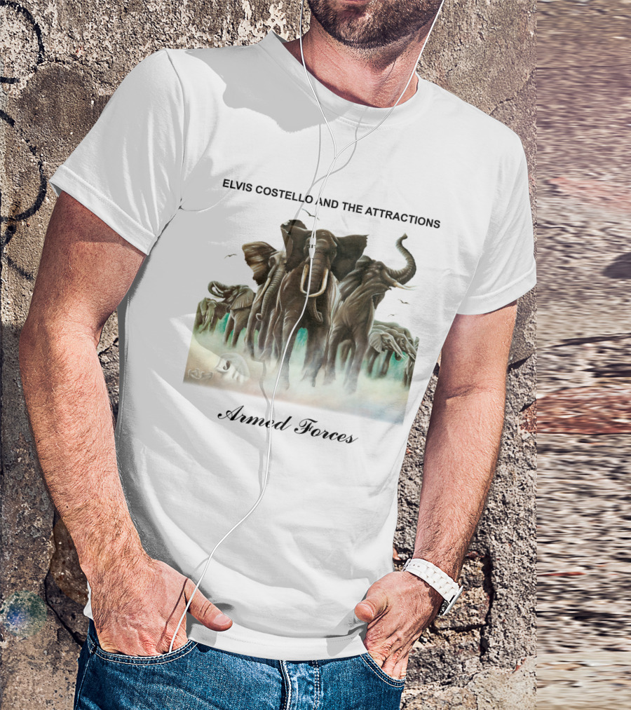 ELVIS COSTELLO AND THE ATTRACTIONS Armed Forces Elephants T-Shirt