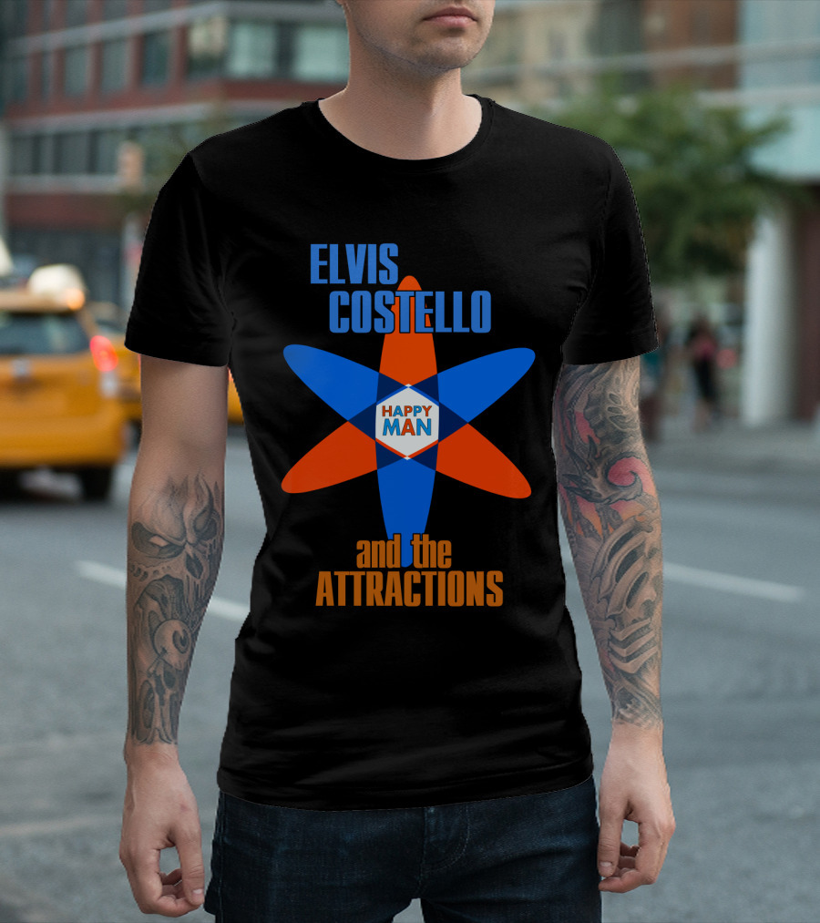 Elvis Costello and the Attractions Happy Man T-Shirt
