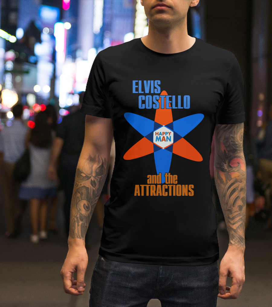 Elvis Costello And The Attractions Happy Man T-Shirt