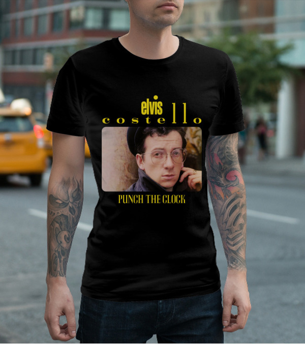 Elvis Costello Punch The Clock Vintage Album Cover T-Shirt
