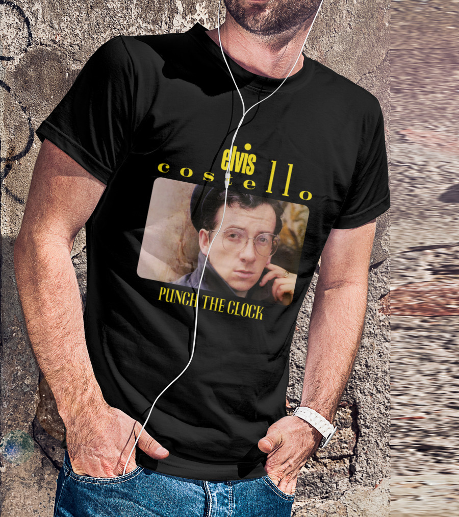 Elvis Costello Punch The Clock Vintage Album Cover T-Shirt