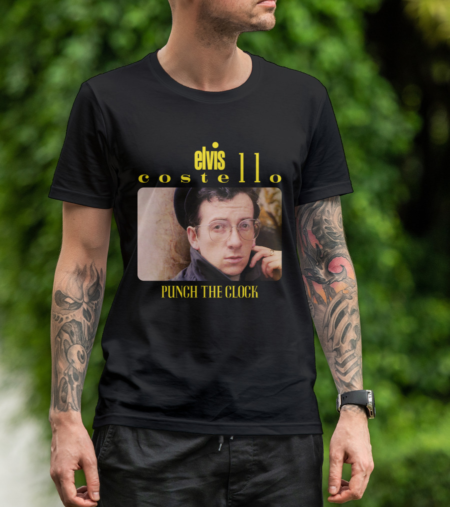 Elvis Costello Punch The Clock Vintage Album Cover T-Shirt
