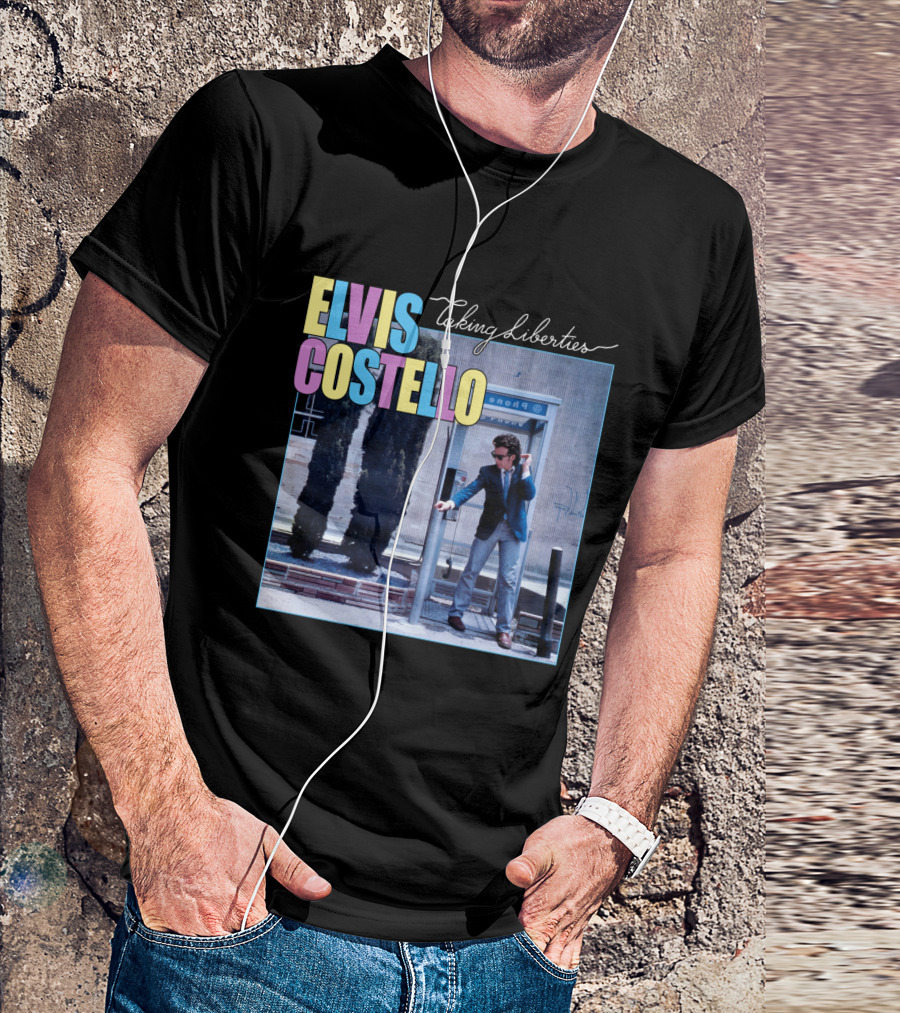 Elvis Costello Taking Liberties Vintage Phone Booth Scene T-Shirt
