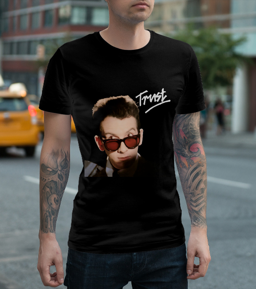 EVCTL 36 Trust Elvis Costello Portrait with Sunglasses T-Shirt