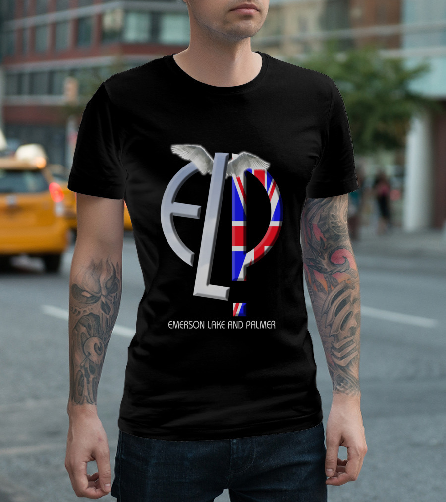 Emerson Lake And Palmer Elp 02 Union Jack Wings T-Shirt