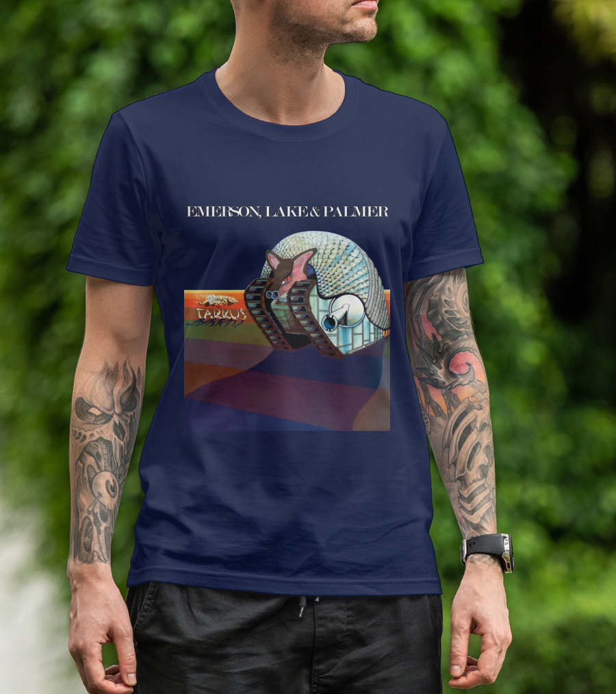 Emerson, Lake And Palmer Tarkus 12 Album Cover T-Shirt