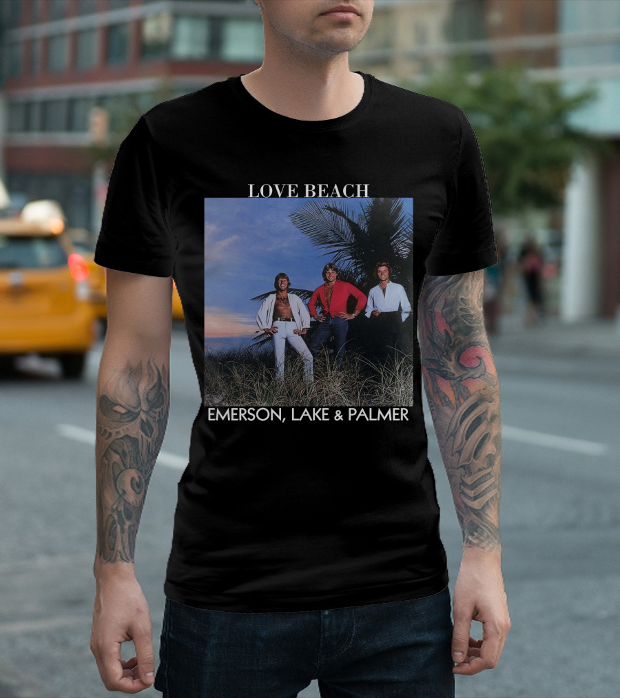 Love Beach Emerson Lake and Palmer Album Cover T-Shirt