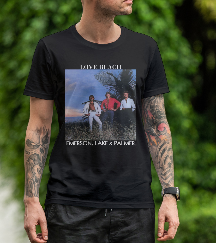Love Beach Emerson Lake And Palmer Album Cover T-Shirt