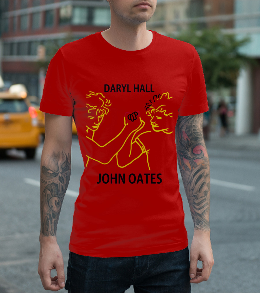 Daryl Hall And John Oates Neon Outline Duo T-Shirt