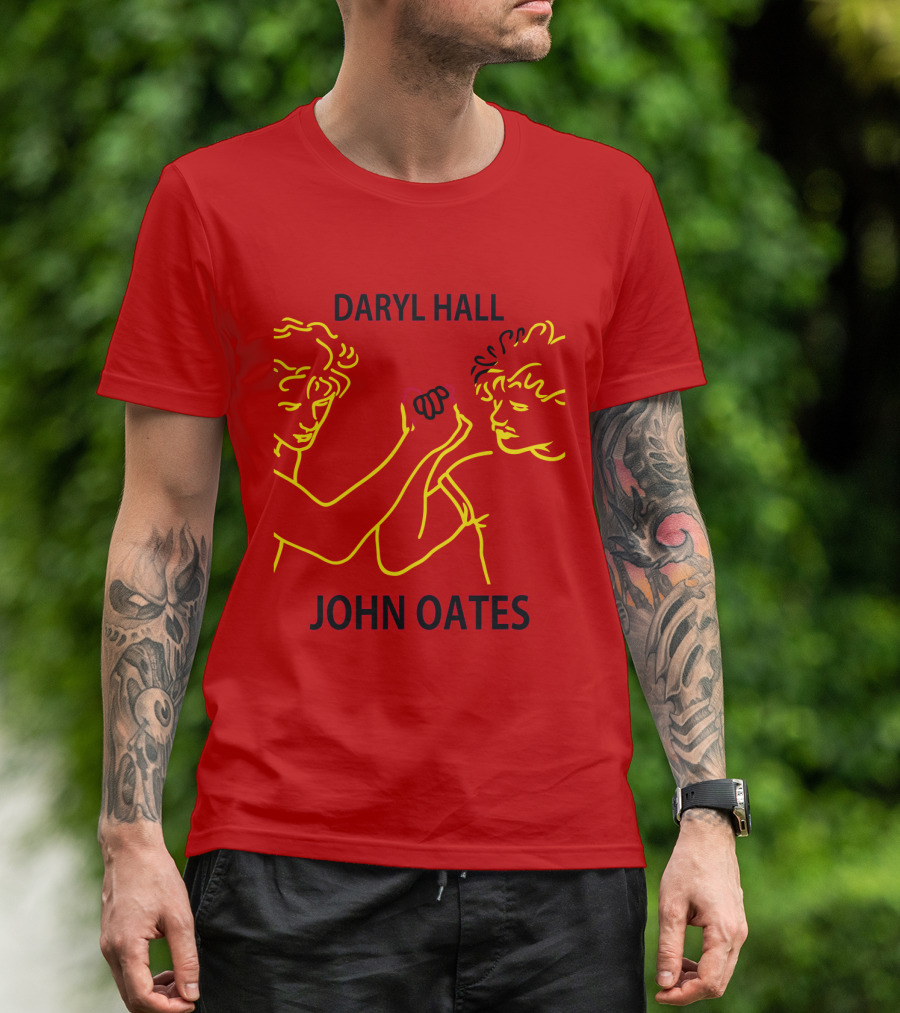 Daryl Hall And John Oates Neon Outline Duo T-Shirt
