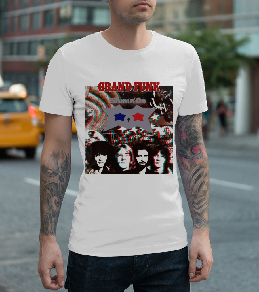Grand Funk Shinin' On Album Cover Collage 04 T-Shirt