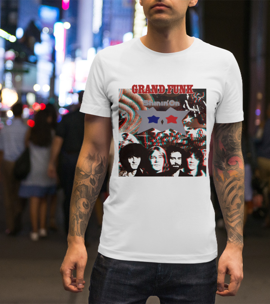 Grand Funk Shinin' On Album Cover Collage 04 T-Shirt