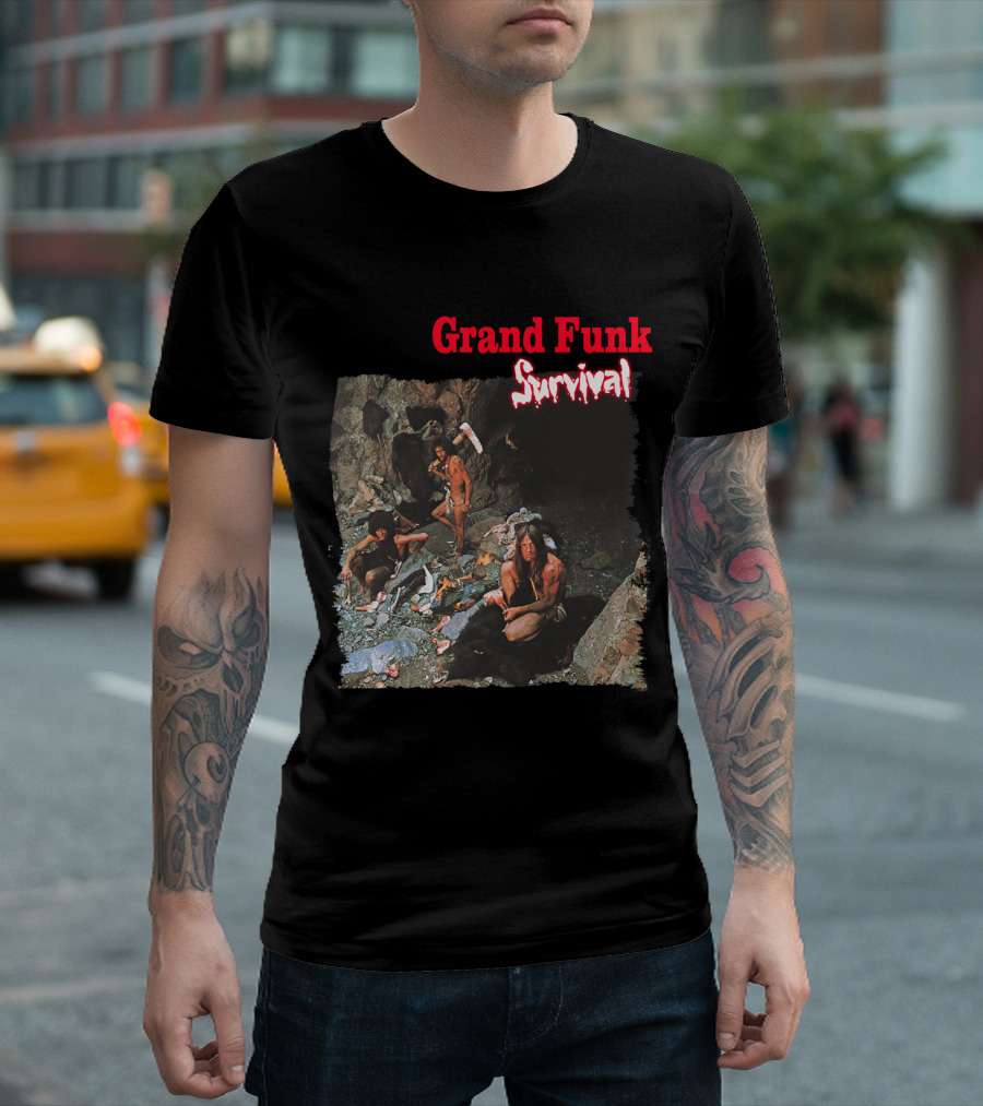 Grand Funk Survival Album Cover Cave Scene T-Shirt