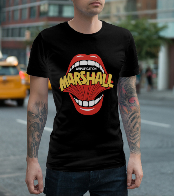 Marshall Amplification Mouth Graphic Vintage Style T-Shirt