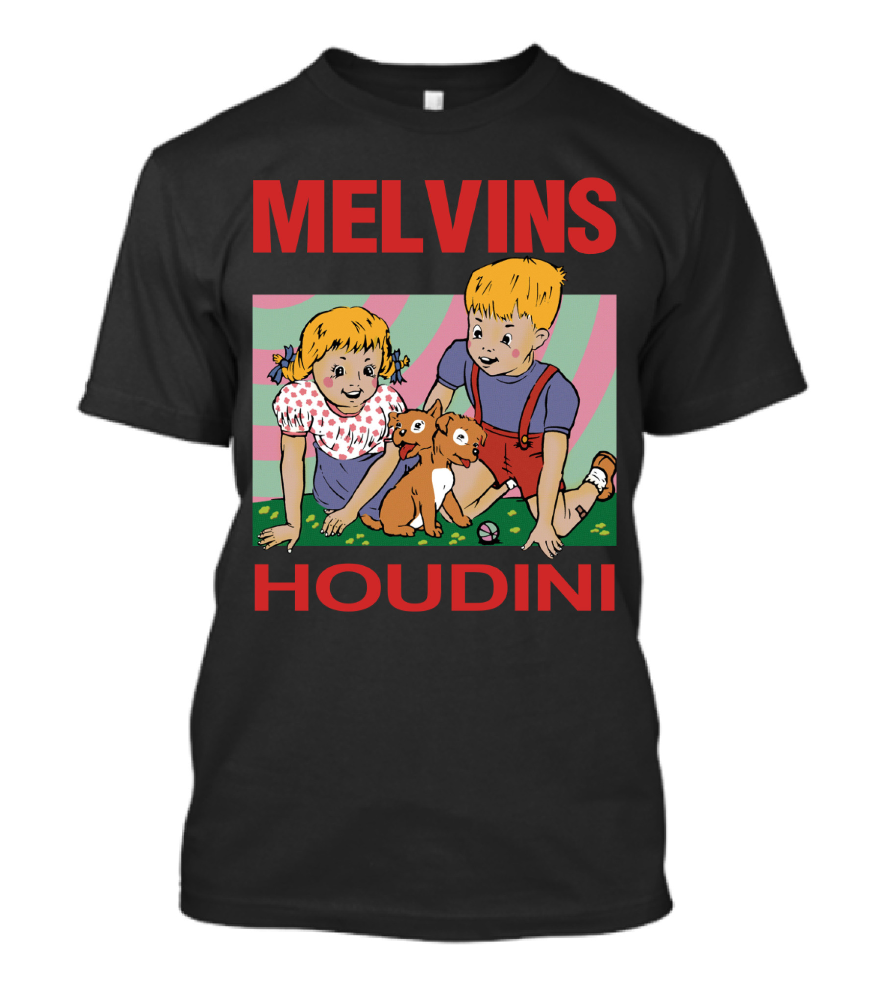 MELVINS HOUDINI Kids Playing With Puppies T-Shirt