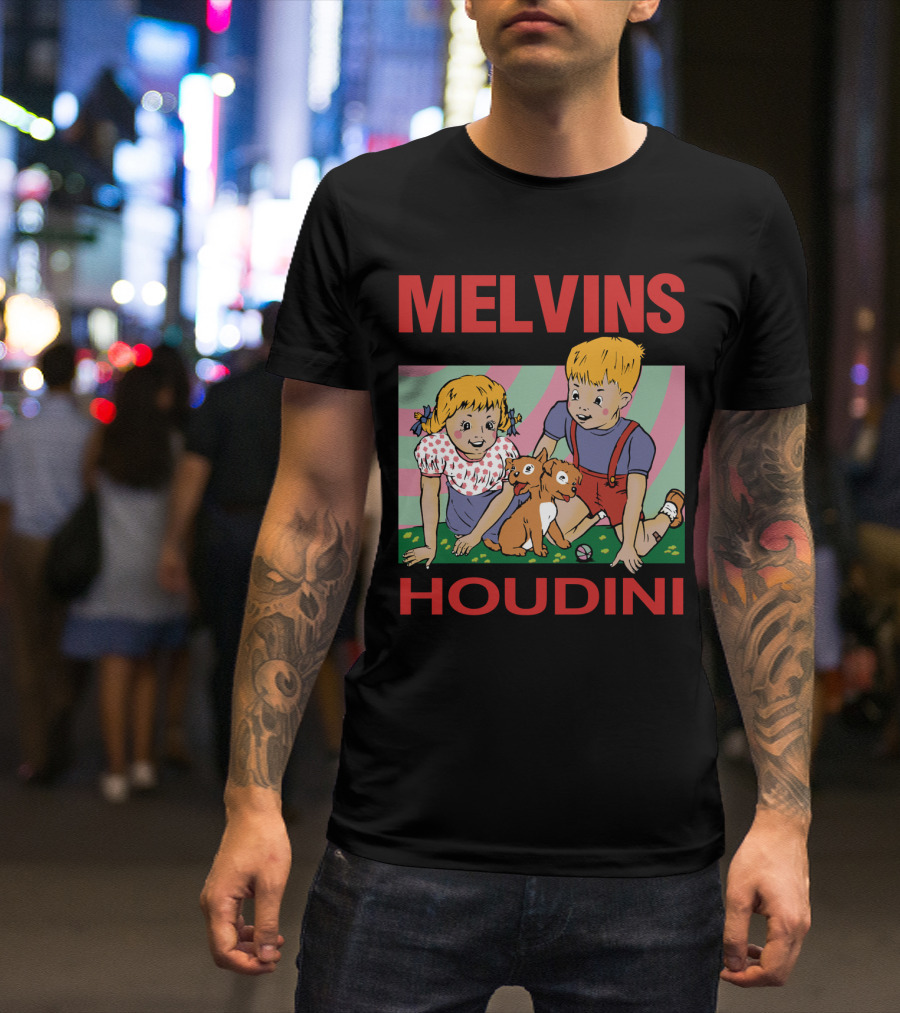 MELVINS HOUDINI Kids Playing With Puppies T-Shirt