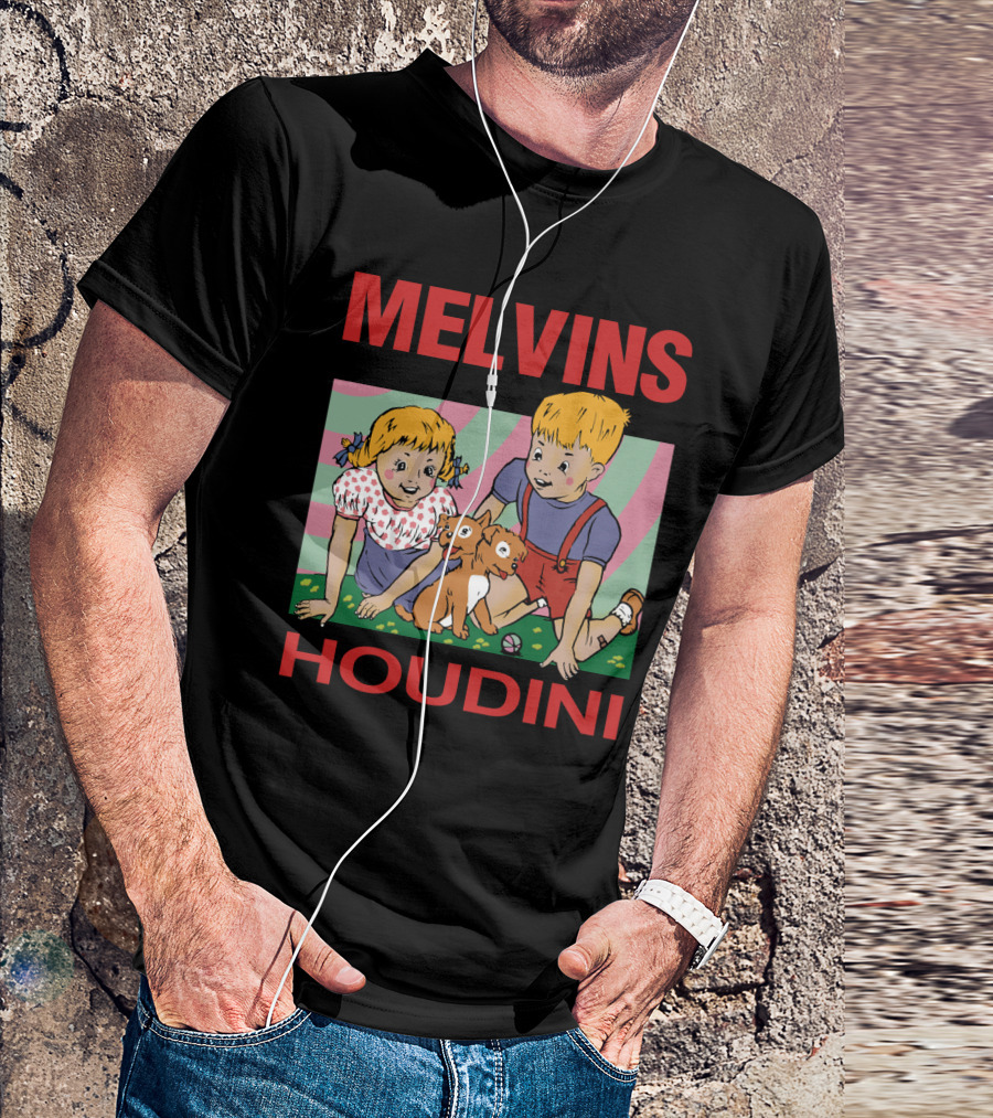 MELVINS HOUDINI Kids Playing With Puppies T-Shirt