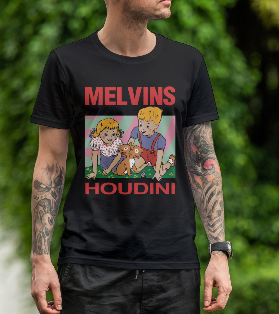 MELVINS HOUDINI Kids Playing With Puppies T-Shirt