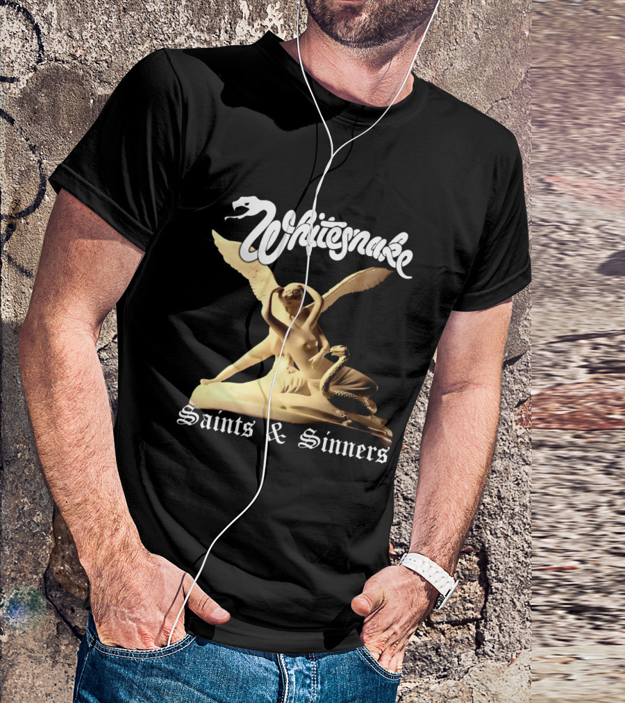 Whitesnake Saints And Sinners Angel And Snake Sculpture T-Shirt