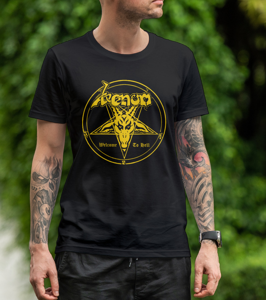 Venom Welcome To Hell Pentagram Goat T-Shirt