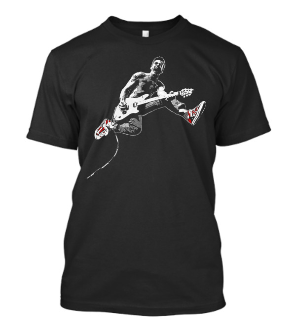 Guitarist Jumping With Red Sneakers T-Shirt