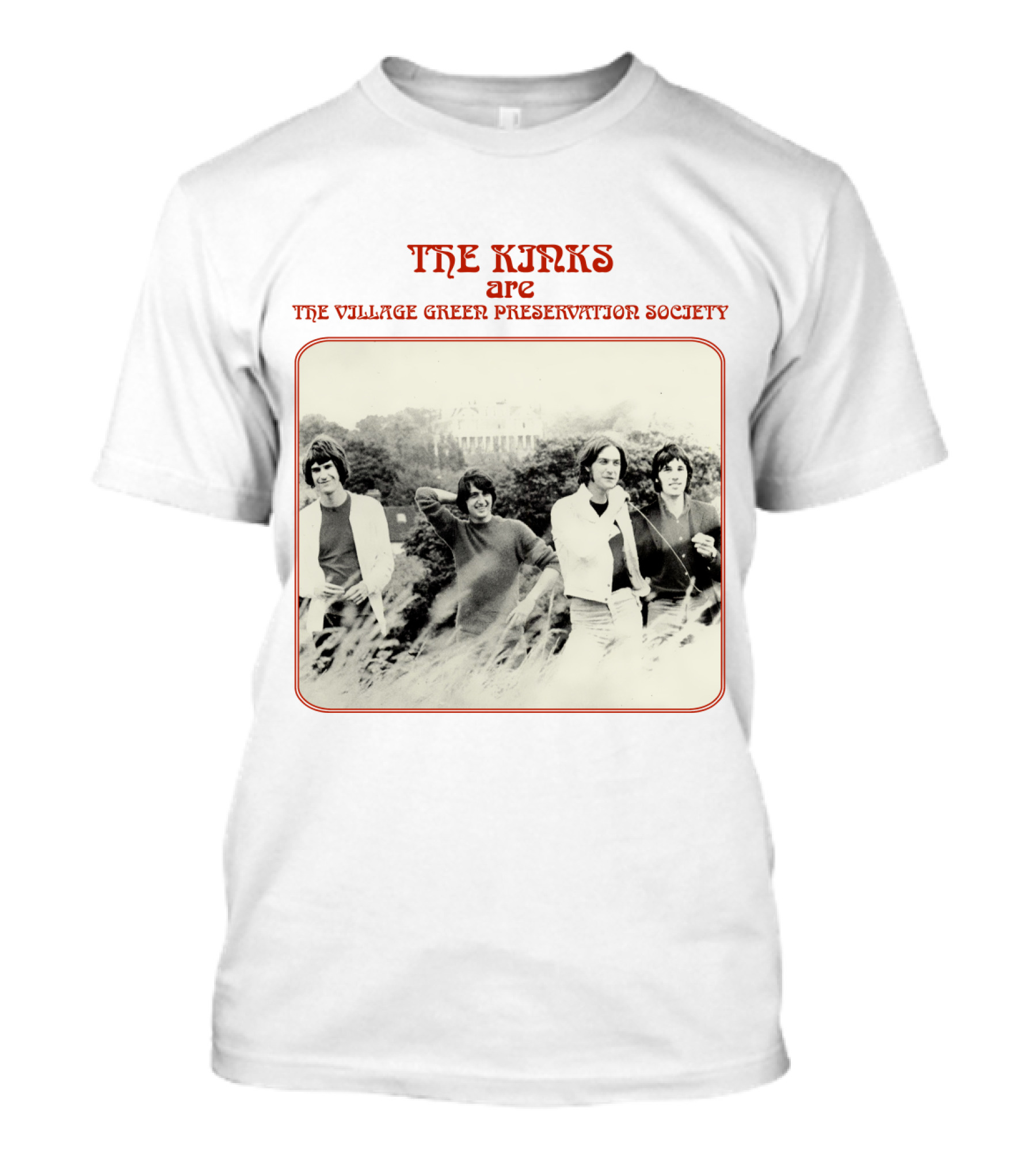 TKK 03 The Kinks Are The Village Green Preservation Society Band Photo T-Shirt