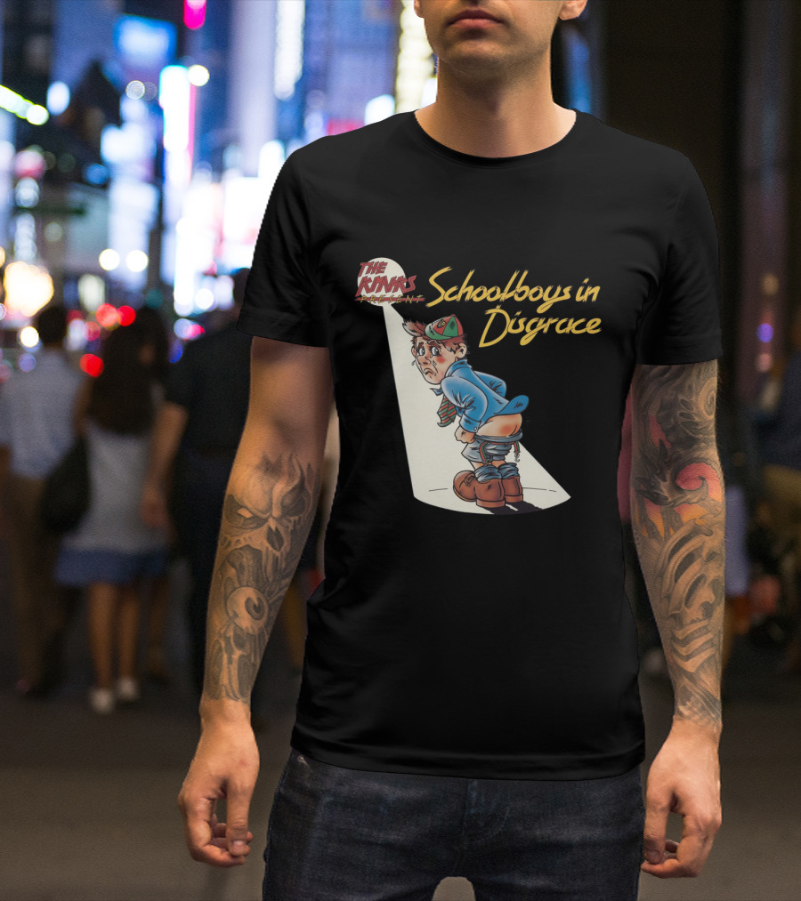 The Kinks Schoolboys In Disgrace Mischievous Cartoon T-Shirt