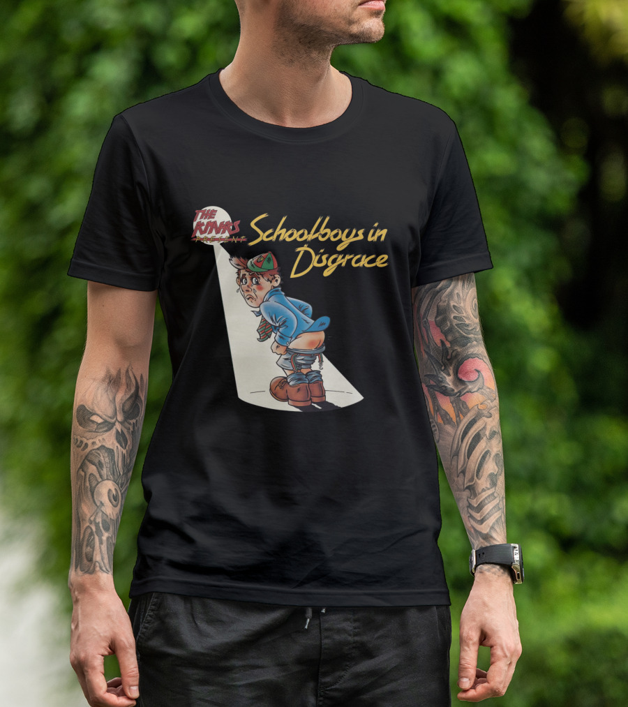 The Kinks Schoolboys In Disgrace Mischievous Cartoon T-Shirt