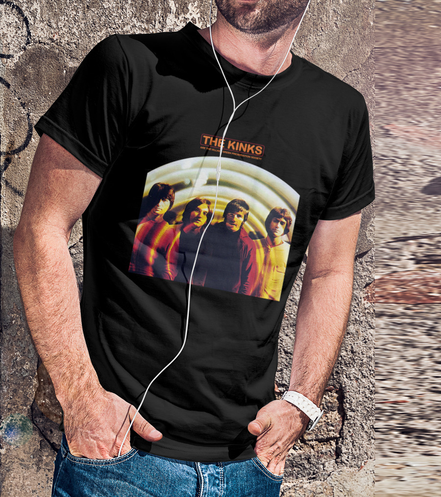 The Kinks Are The Village Green Preservation Society Album Cover With Band Members Tkk T-Shirt
