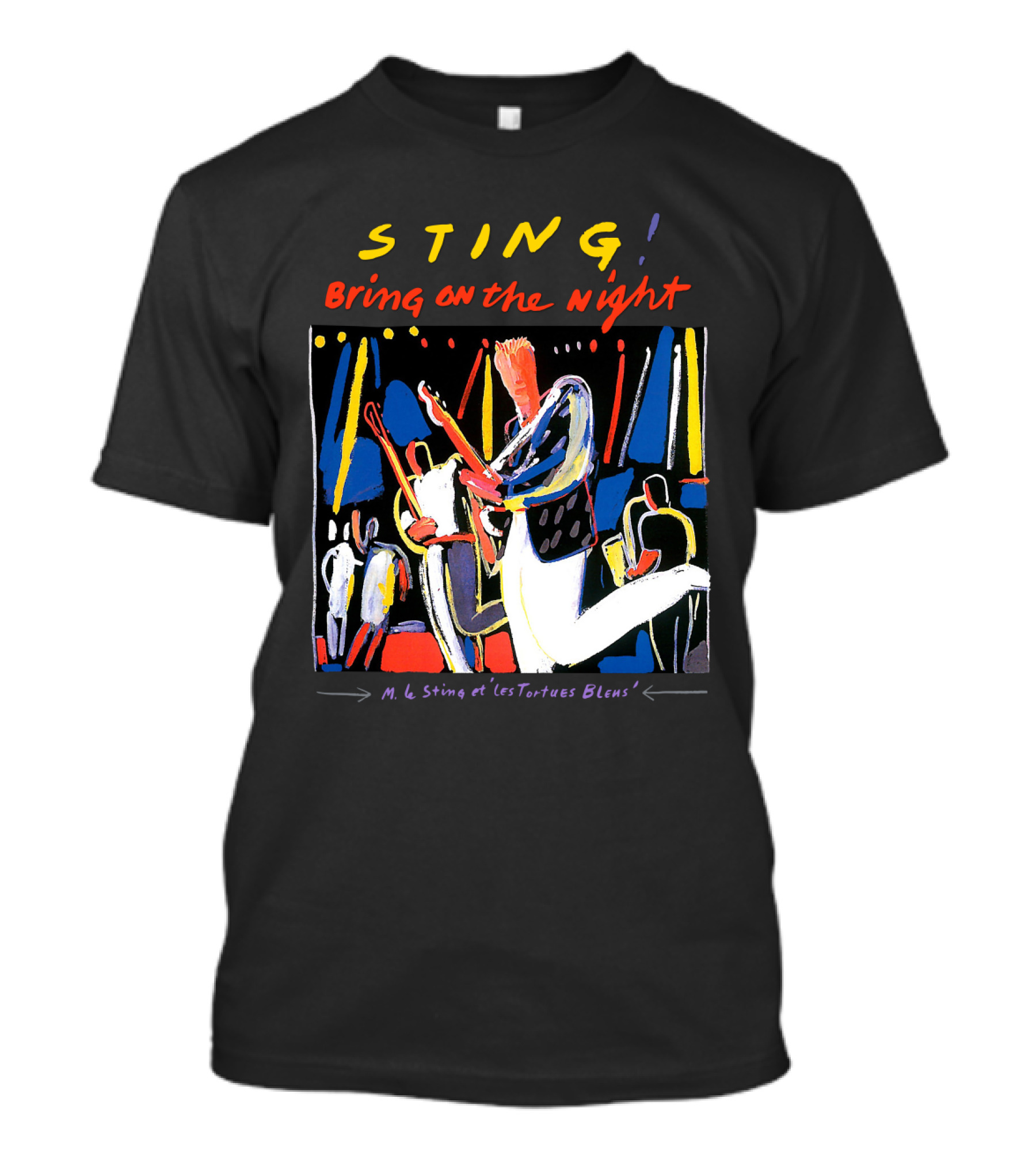 STING Bring On The Night M. Le Sting Et Les Tortues Bleus T-Shirt