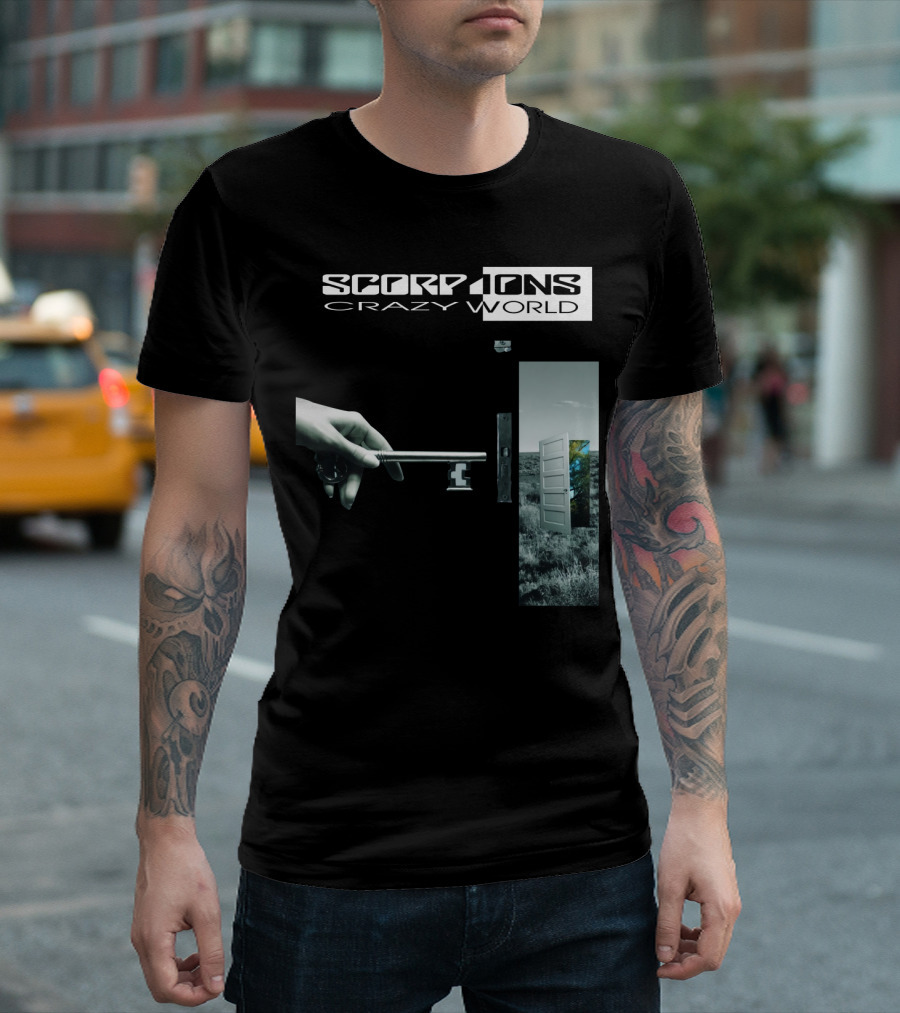 Scorpions Crazy World Door Key Landscape T-Shirt