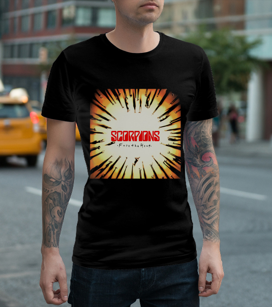 Scorpions Face the Heat Shadow Silhouettes Circle T-Shirt