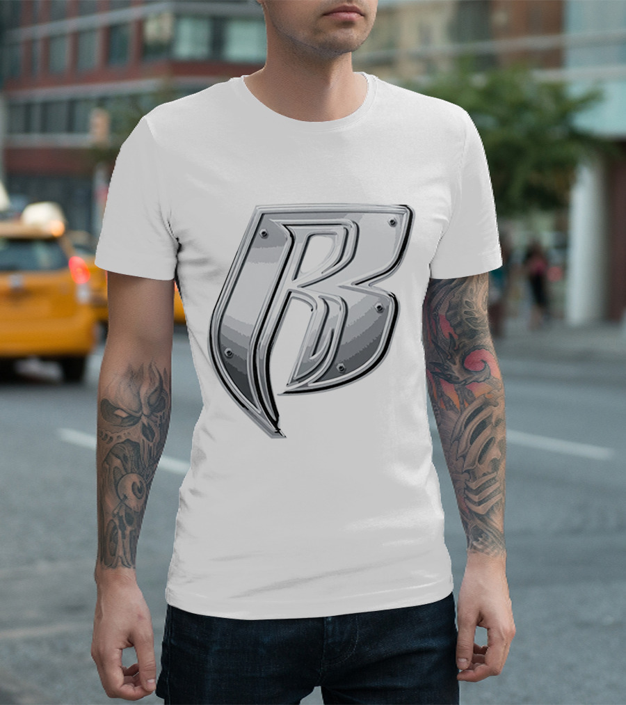 'RRD Chrome Metallic Letter B Logo' T-Shirt