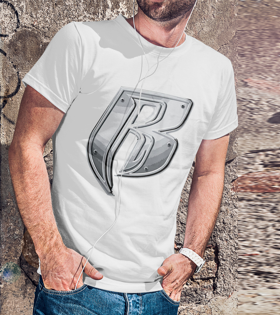 'RRD Chrome Metallic Letter B Logo' T-Shirt