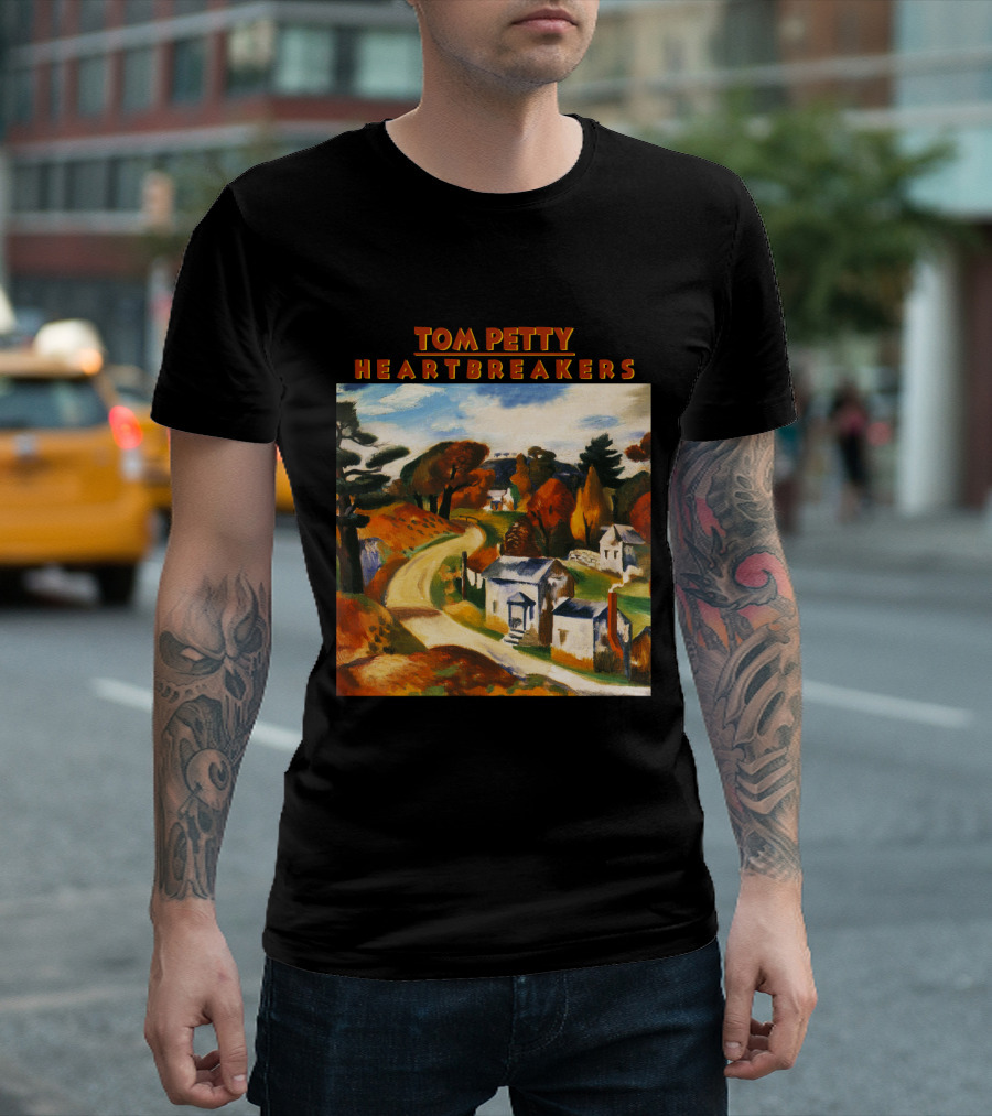 Tom Petty Heartbreakers TPT 01 Into the Great Wide Open Vintage Landscape T-Shirt
