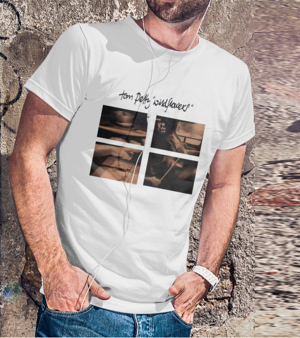Tom Petty Wildflowers Album Four Sepia Photos T-Shirt