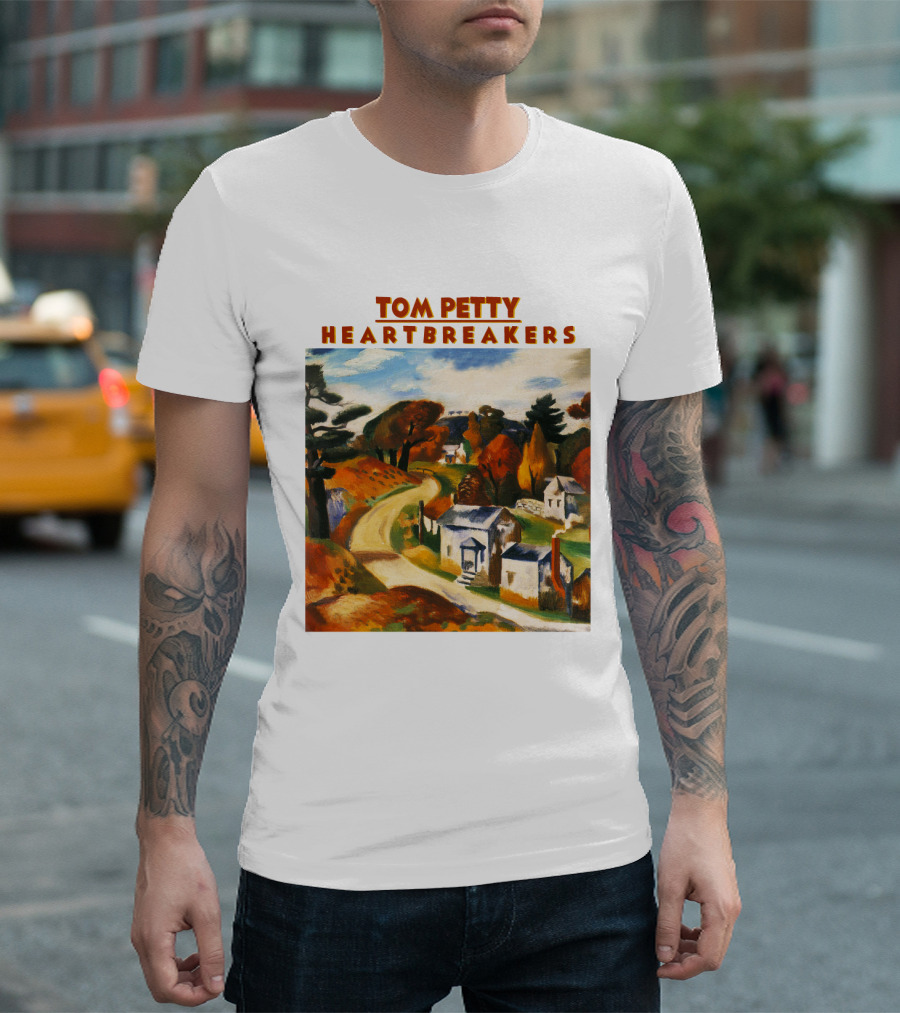 TPT 19 Tom Petty and The Heartbreakers Into the Great Wide Open Album Art Landscape T-Shirt