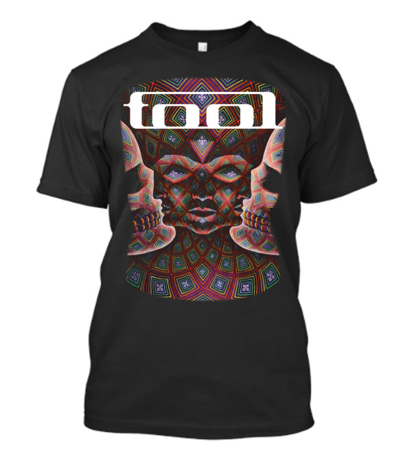 Tool Band Psychedelic Face Geometric Pattern Artwork T-Shirt