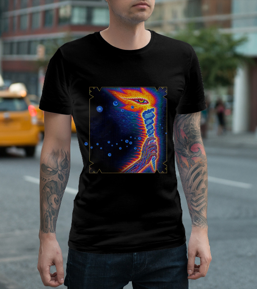 Psychedelic Visionary Art With Vibrant Cosmic T-Shirt