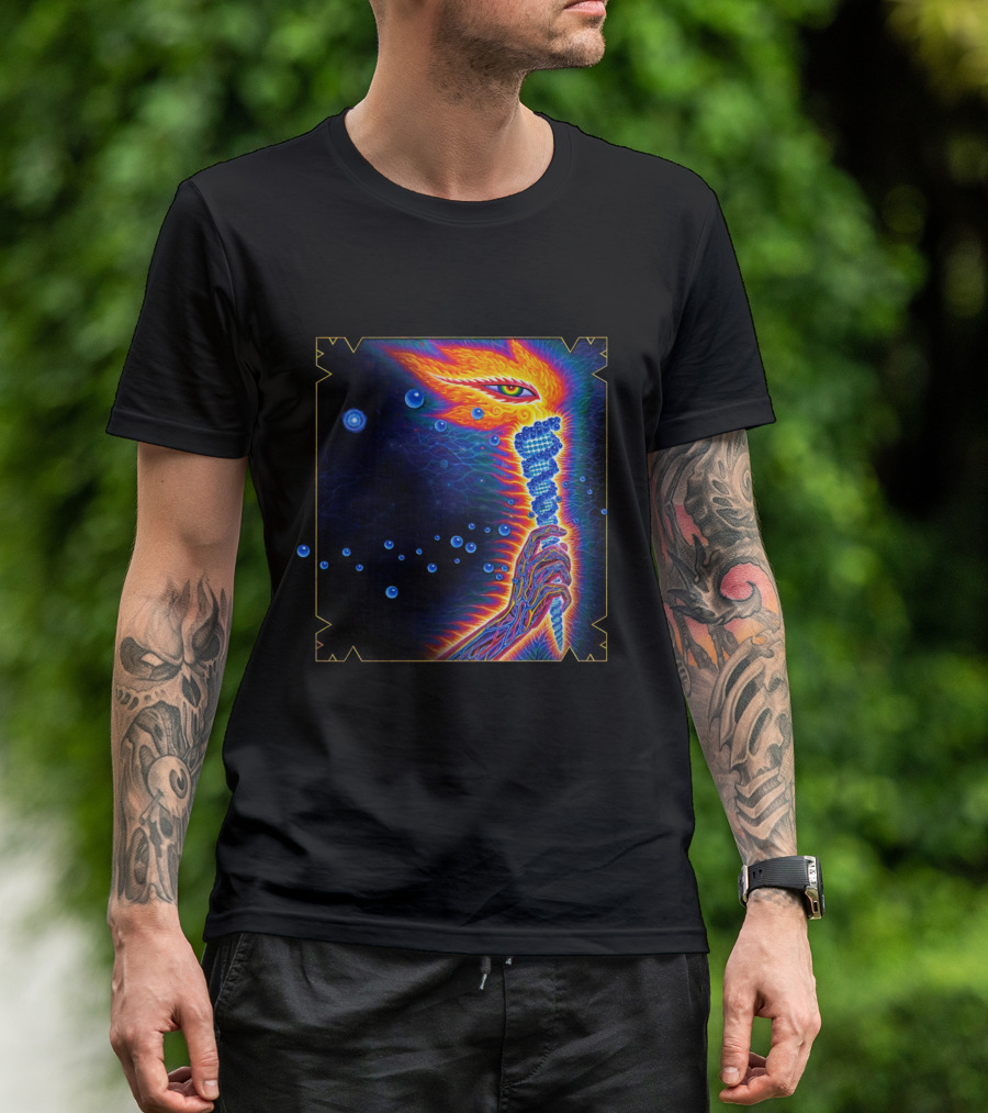 Psychedelic Visionary Art With Vibrant Cosmic T-Shirt