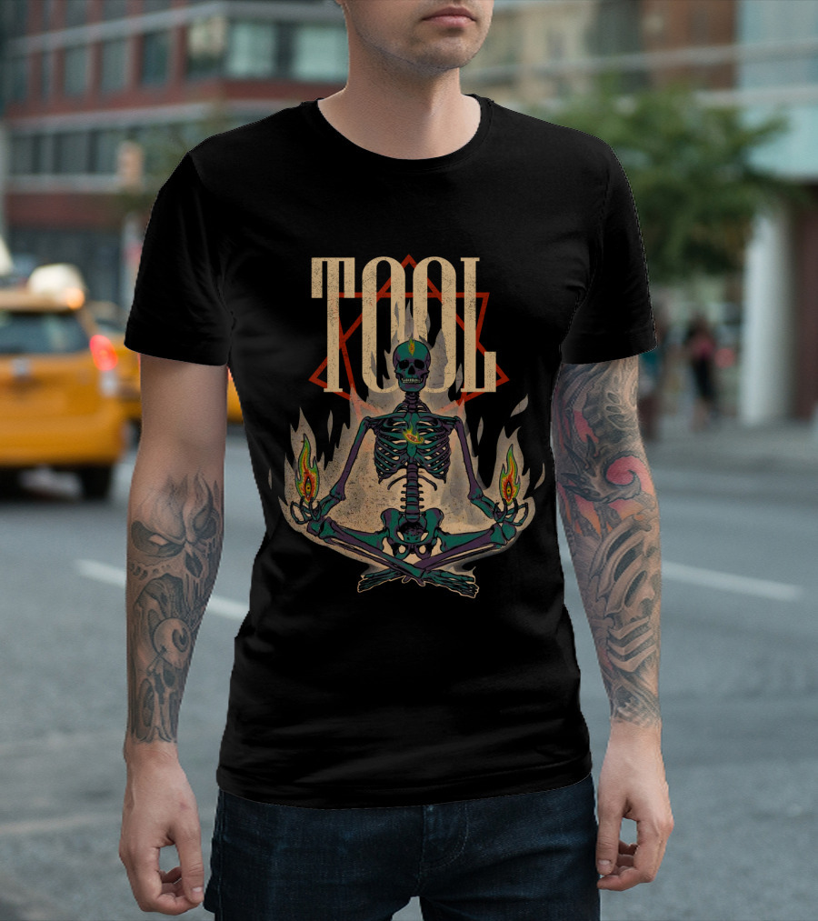 Tool Skeleton 24 Meditation Fire Symbol T-Shirt