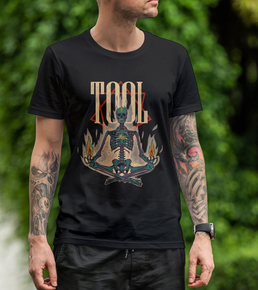 Tool Skeleton 24 Meditation Fire Symbol T-Shirt