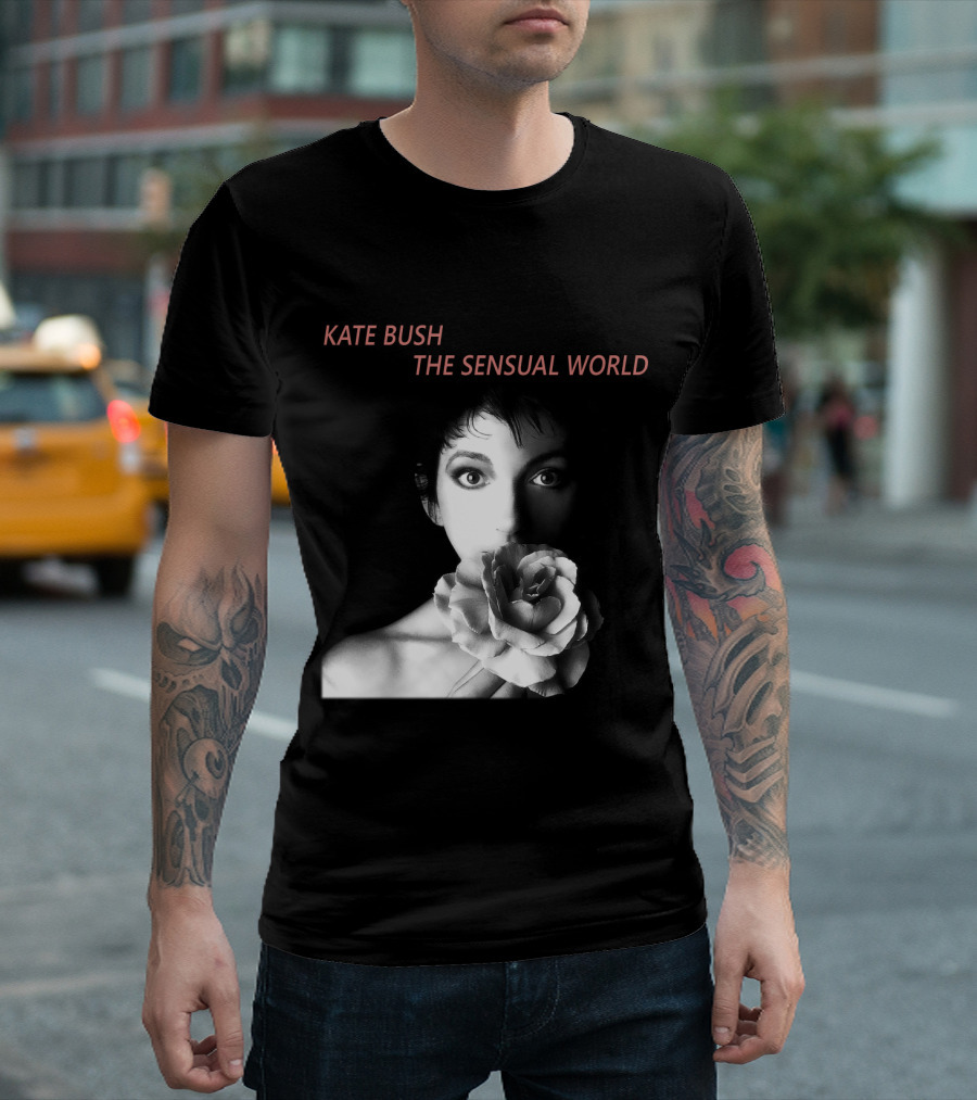 Kate Bush The Sensual World Iconic Album Cover Rose T-Shirt