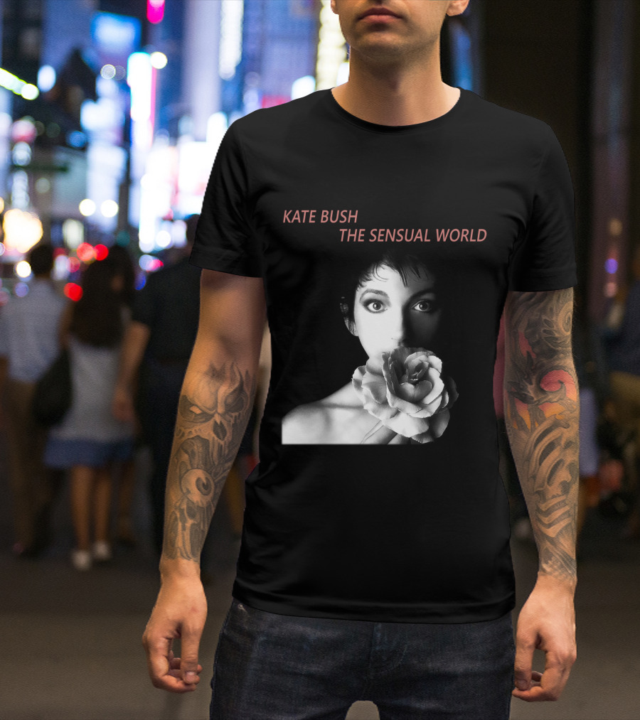 Kate Bush The Sensual World Iconic Album Cover Rose T-Shirt