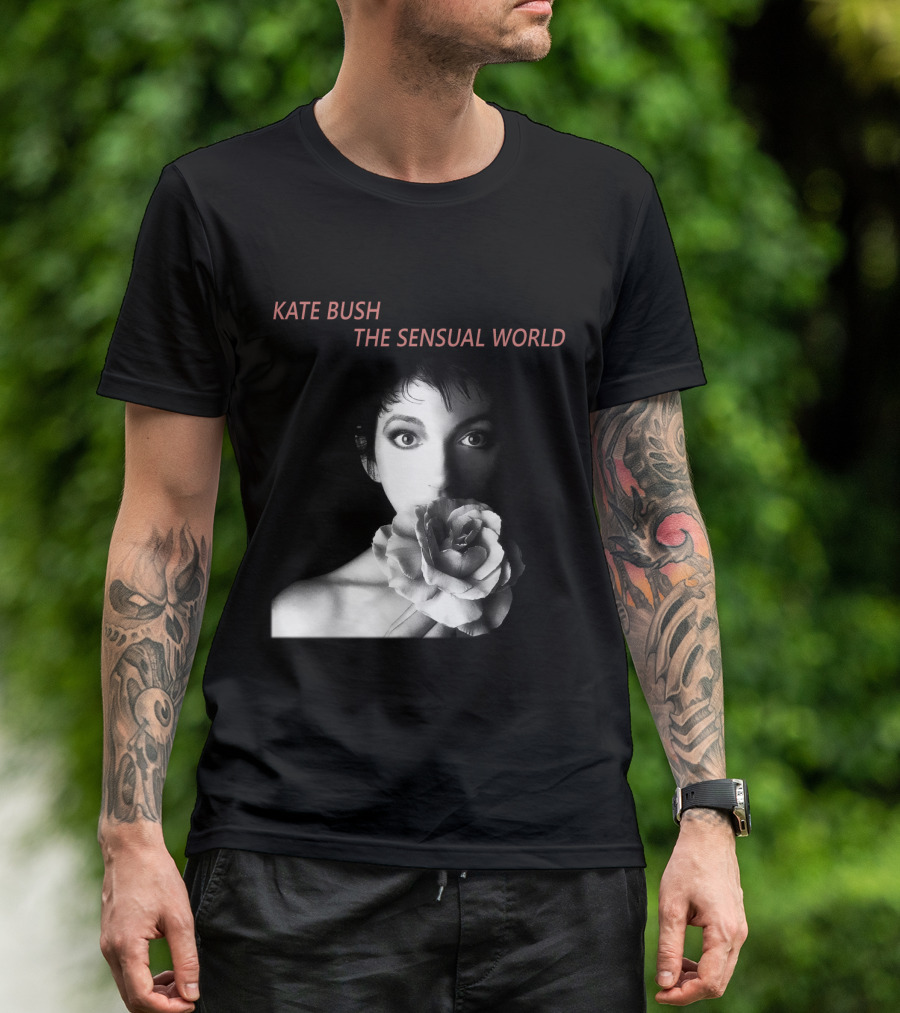 Kate Bush The Sensual World Iconic Album Cover Rose T-Shirt