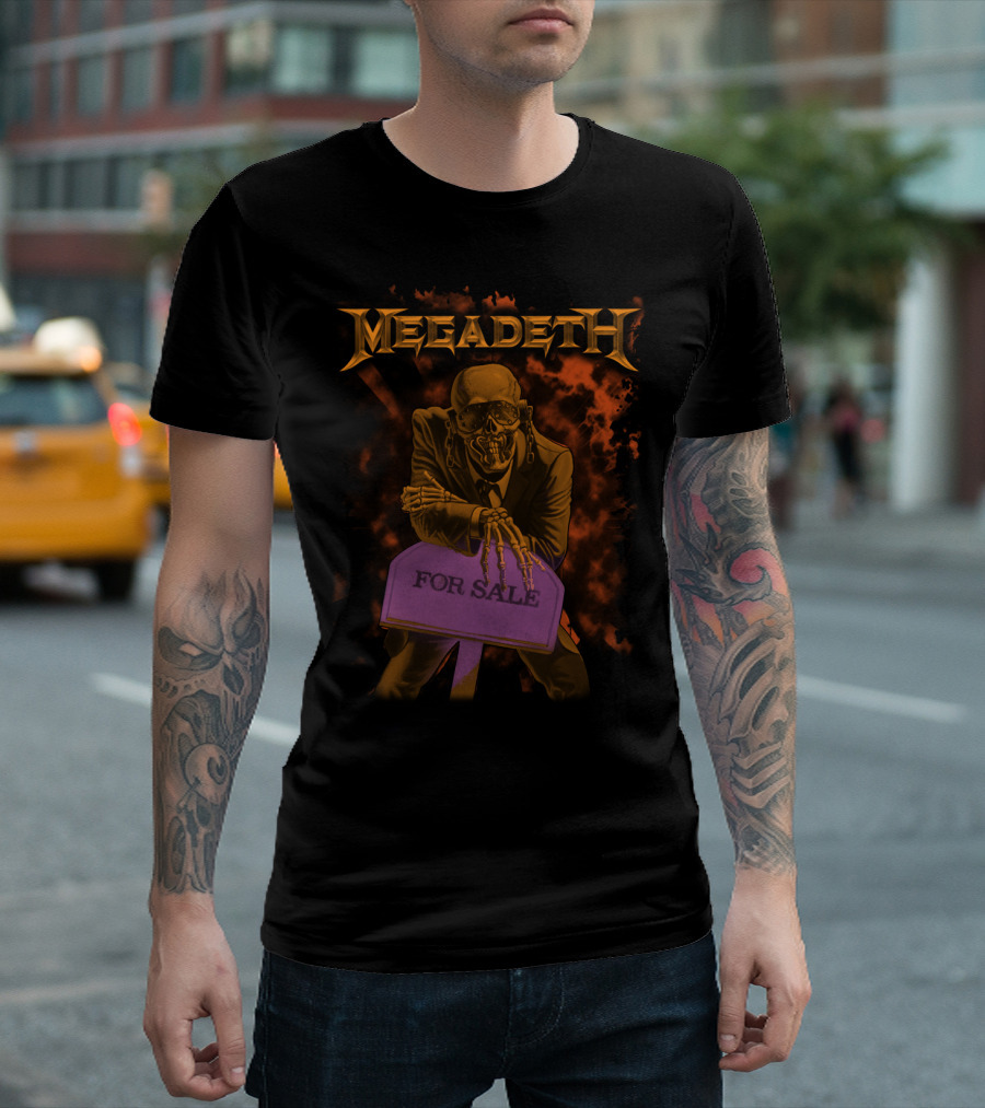 Megadeth MGD 02 Peace Sells For Sale Skeleton T-Shirt